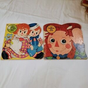 Vintage Raggedy Ann and Andy Golden Shape Books 1969 1972 Lot of 2 Softcover